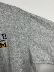 Vintage Michigan Wolverines Embroidered Fleece Grey Crewneck