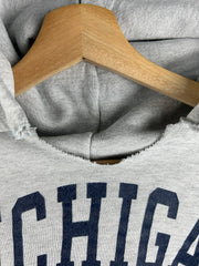 Vintage 90s Russell Athletic Michigan Arc Logo Grey Hoodie