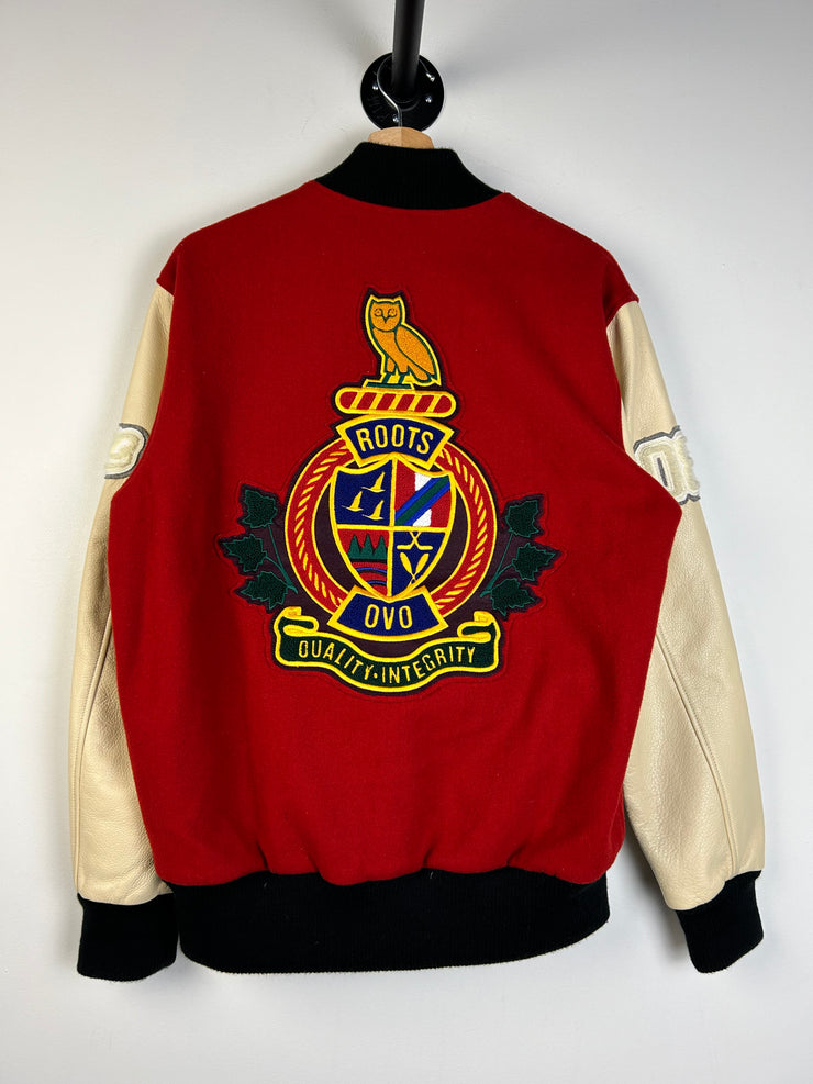 OVO x Roots FW22 Red Varsity Jacket