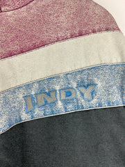 Vintage 90s Polaris Indy Pink & Grey Racing Bomber Jacket