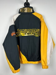 Vintage 90s NHL Pro Player PItsburgh Penguins Black Quarter Zip Jacket