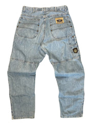 Vintage 90s Levis Silver Tab Patch Light Wash Blue Denim Jeans