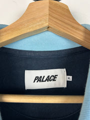 Palace Spellout Blue & White Polo Rubgy Long Sleeve