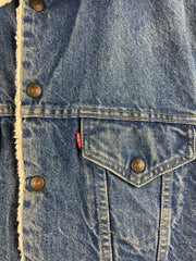 Vintage 80s Levis Sherpa Lined Blue Denim Jacket