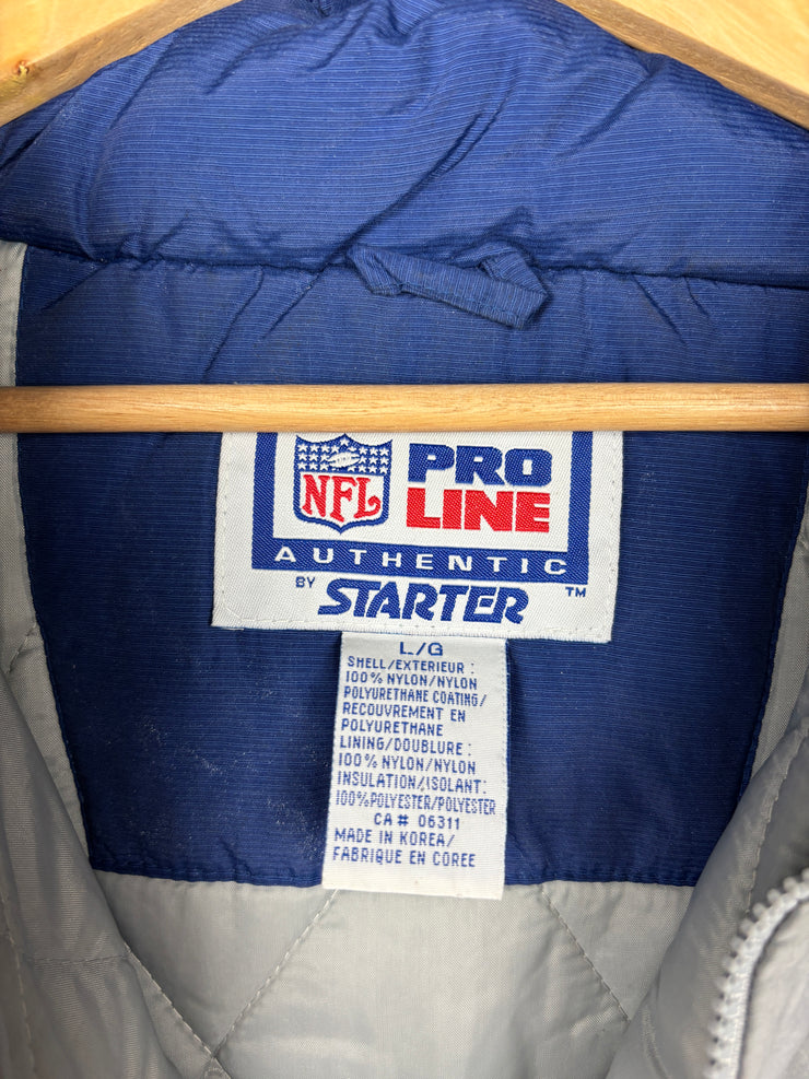 Vintage 90s NFL Starter Dallas Cowboys Pro Line Blue Hooded Jacket