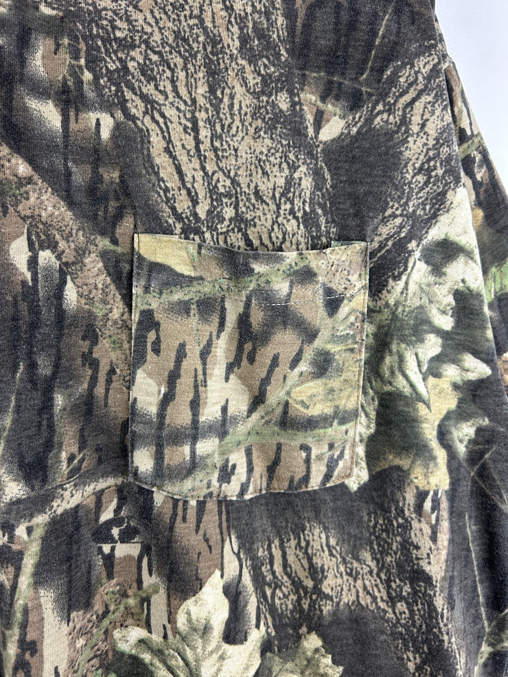 Vintage Mossy Oak Real Tree Camo Pocket Tee