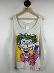 Vintage 80s DC Comics The Joker White Tank Top
