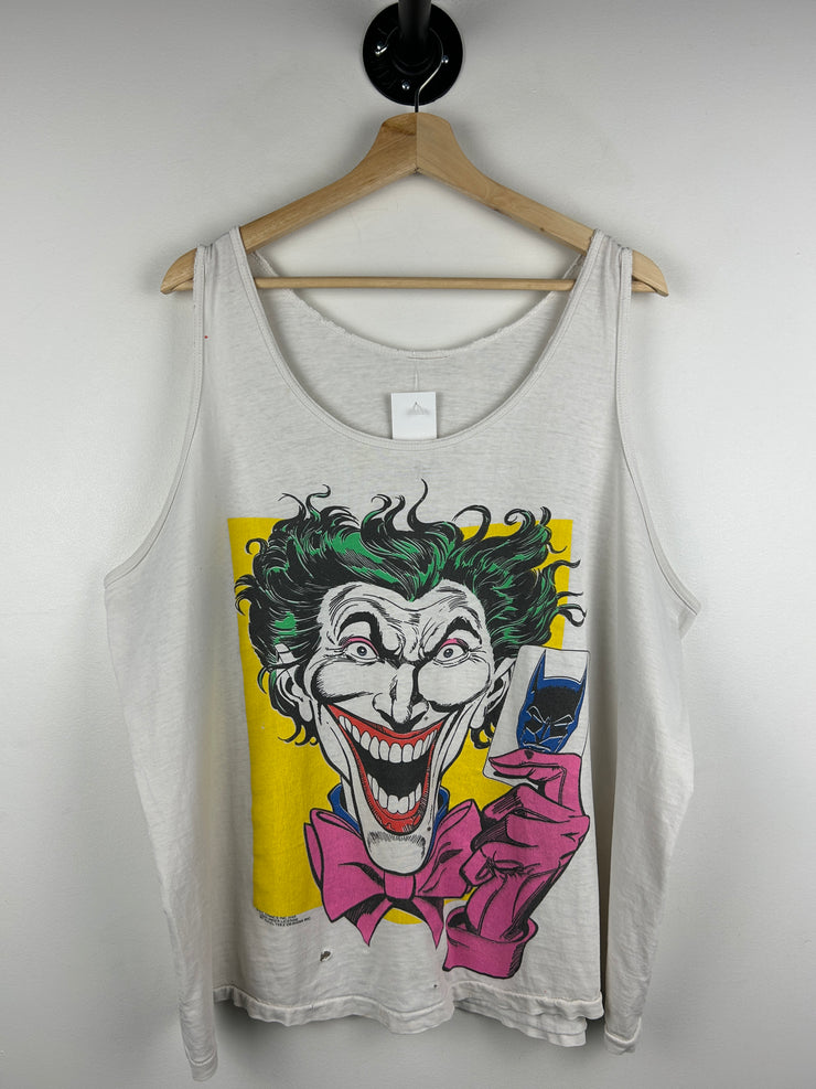 Vintage 80s DC Comics The Joker White Tank Top