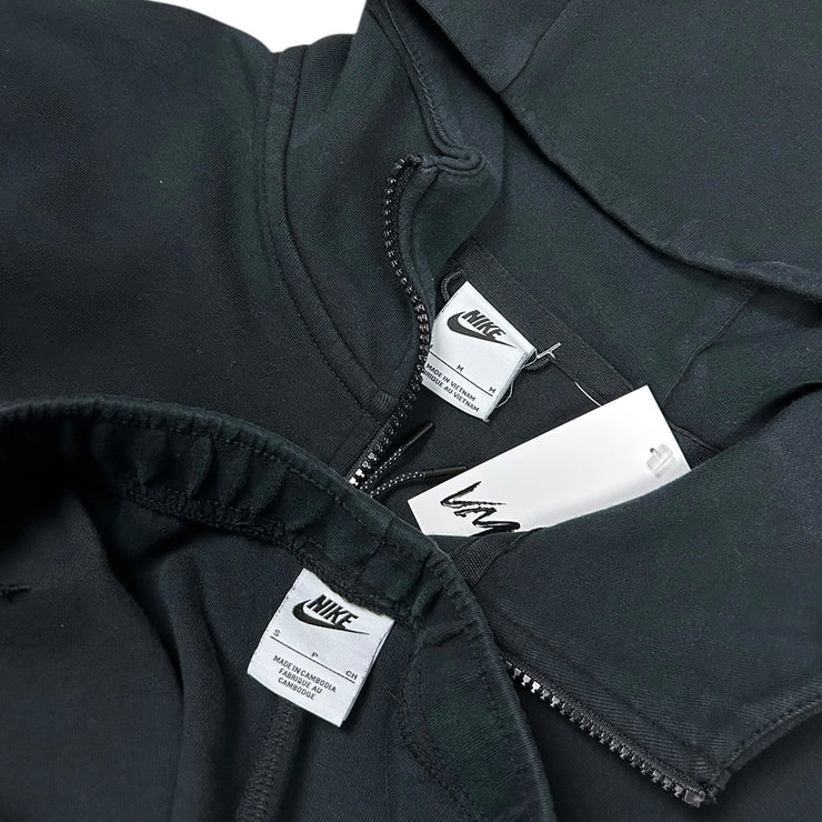 Nike Tech Fleece Black Zip Up Hoodie & Sweatpants Set
