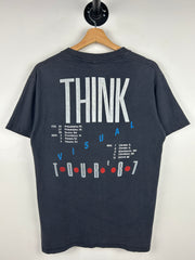 Vintage 80s The Kinks Think Visual Tour Black Tee