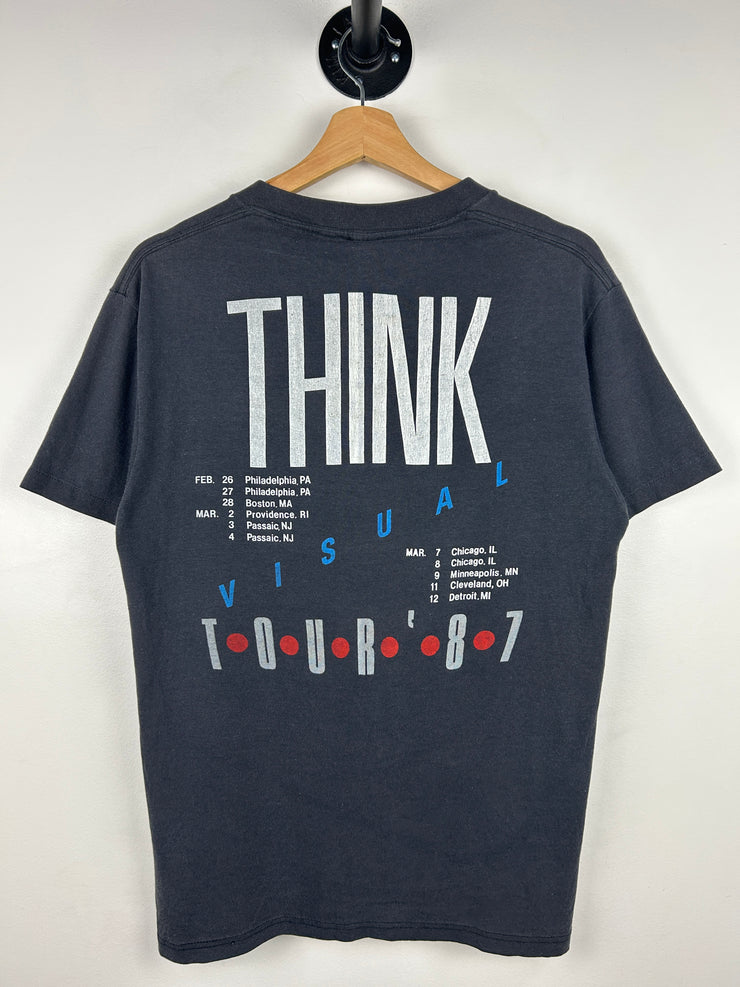 Vintage 80s The Kinks Think Visual Tour Black Tee