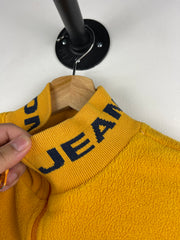 Vintage 90s Tommy Hilfiger Yellow Quarter Zip Fleece Sweater