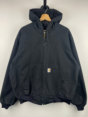 Vintage Carhartt Active Black Hooded Work Jacket J131 BLK