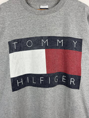 Vintage 90s Tommy Hilfiger Big Flag Grey Tee