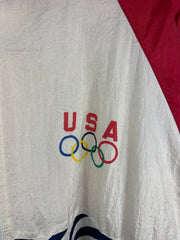 Vintage 90s USA Olympics White Windbreaker