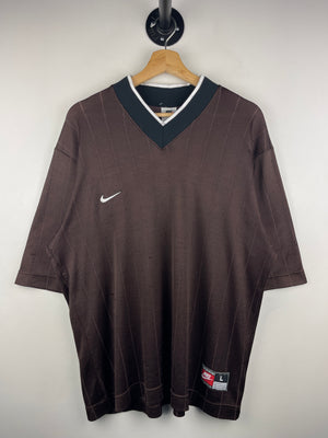 Vintage 90s Nike Swoosh Brown Soccer Jersey
