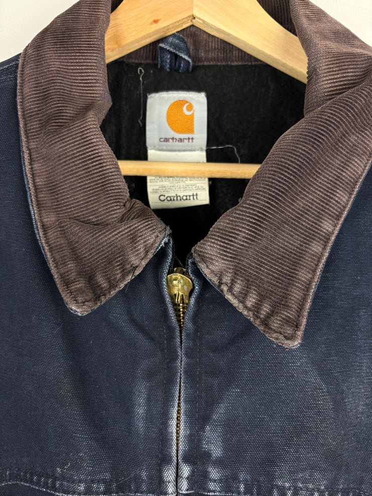 Vintage Carhartt Santa Fe Midnight Navy Cropped Jacket J14 MDT