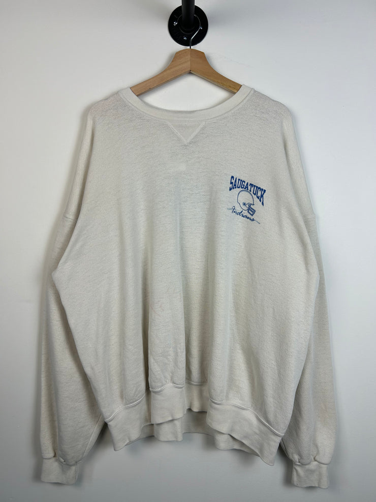 Vintage 1997 Michigan High School Football White Crewneck