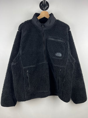 Vintage The North Face Black Sherpa Fleece Zip Up Sweater