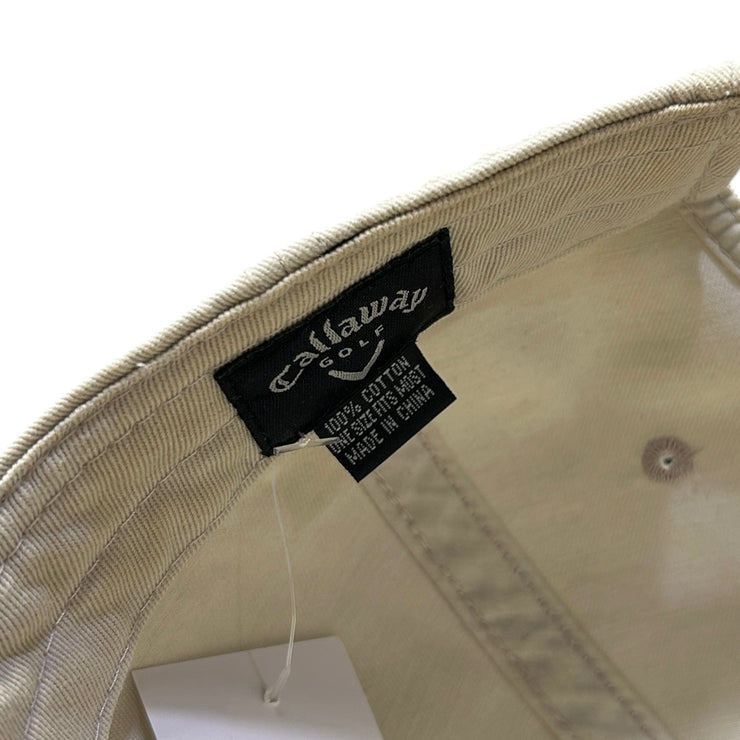 Vintage Callaway Golf Beige Strapback Hat