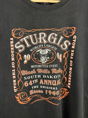 Vintage 2004 Sturgis Black Hills Rally South Dakota Black Tee