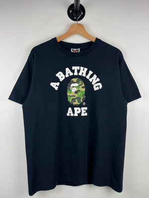 Bape College Logo Black Tee