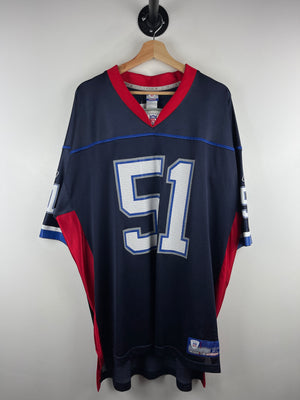 Vintage NFL Reebok Buffalo Bills Takeo Spikes Navy Football Jersey