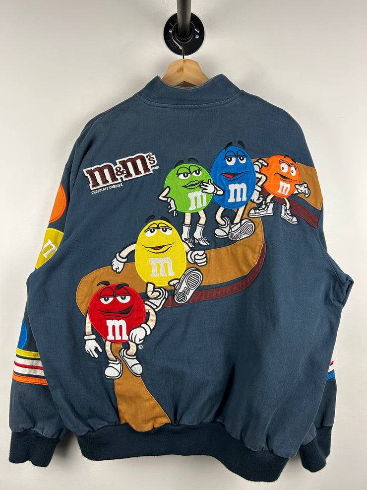 Vintage Nascar Jeff Hamilton M&M Navy Racing Jacket