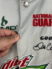 Vintage Nascar Jeff Hamilton Jr Nation Dale Jr Diet Mountain Dew Grey Racing Jacket