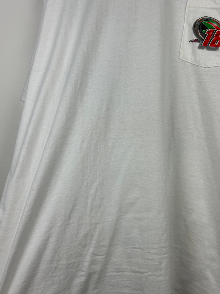 Vintage Nascar Bobby Labonte Interstate Batteries White Tee