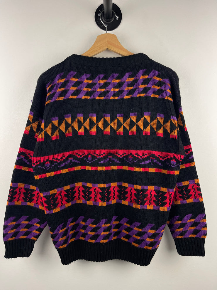 Vintage 90s Spunky Pattern Multi Colour Knit Sweater