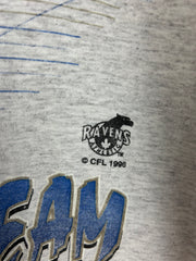 Vintage 1996 Ravens Winnipeg Blue Bombers Grey Tee