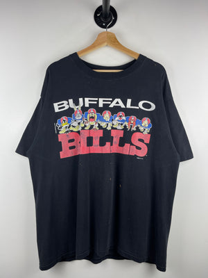 Vintage 90s NFL Buffalo Bills Looney Tunes Black Tee