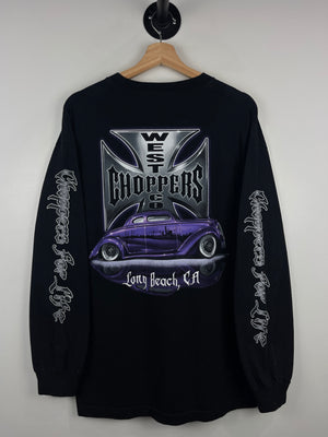 Vintage West Coast Choppers Lowrider Car Black Long Sleeve