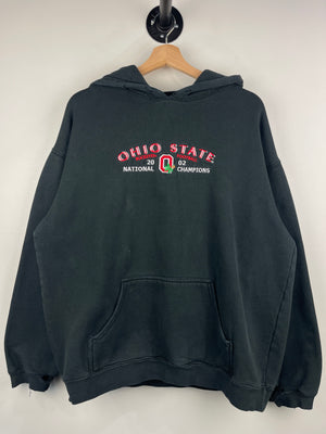 Vintage 2002 Ohio State Buckeyes Football Embroidered Black Hoodie