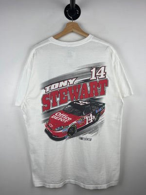 Vintage Nascar Tony Stewart Office Depot White Tee