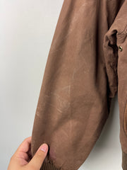 Vintage 90s Pelle Club Brown Leather Bomber Jacket