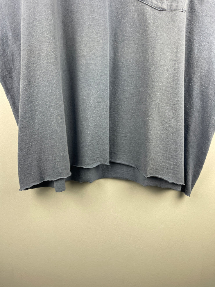 Vintage 90s Marlboro Country Store Cowboy Boots Faded Blue Tee