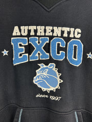 Vintage Y2K Exco Bulldog Black & Baby Blue Hoodie