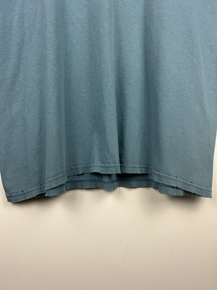 Vintage Nike Mini Swoosh Distressed Blue Tee