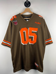 Vintage Y2K Fubu Embroidered Brown & Orange Football Jersey