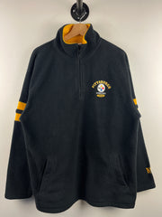 Vintage NFL Pittsburgh Steelers Quarter Zip Black Fleece Sweater