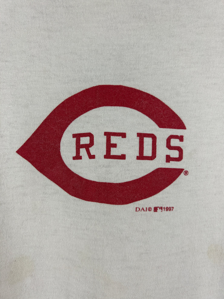 Vintage 90s MLB Cincinnati Reds White Tee