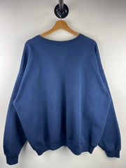 Vintage 90s Champion Spellout Embroidered Navy Crewneck