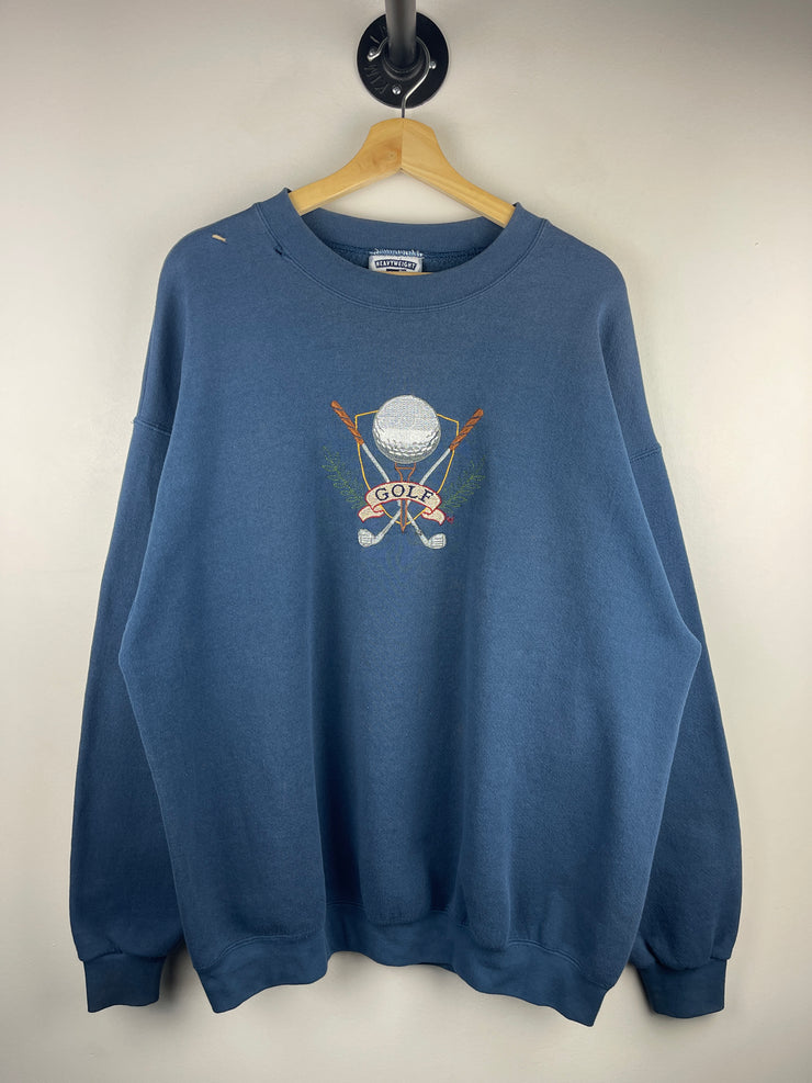 Vintage 90s Lee Golf Embroidered Navy Crewneck