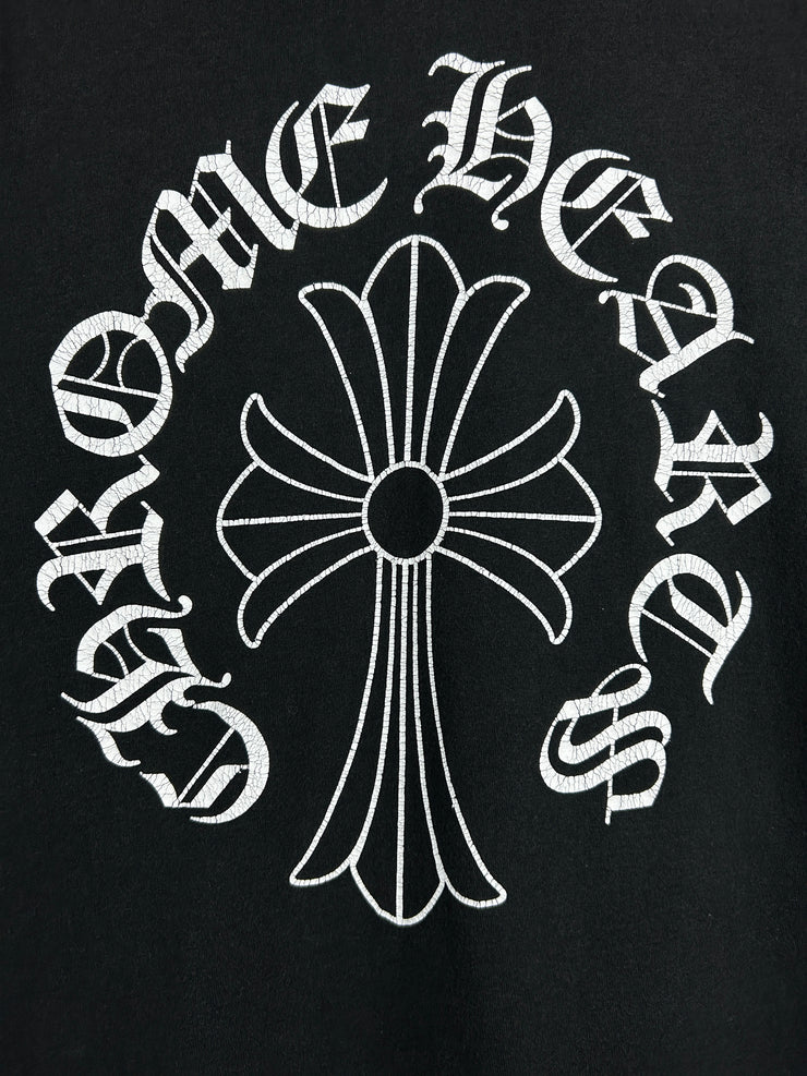 Chrome Hearts Cross Neck Logo Black Tee