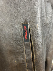 Vintage Winchester Brown Leather Straight Cut Jacket