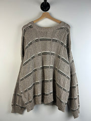 Vintage Y2K Town Craft Beige Knit Sweater