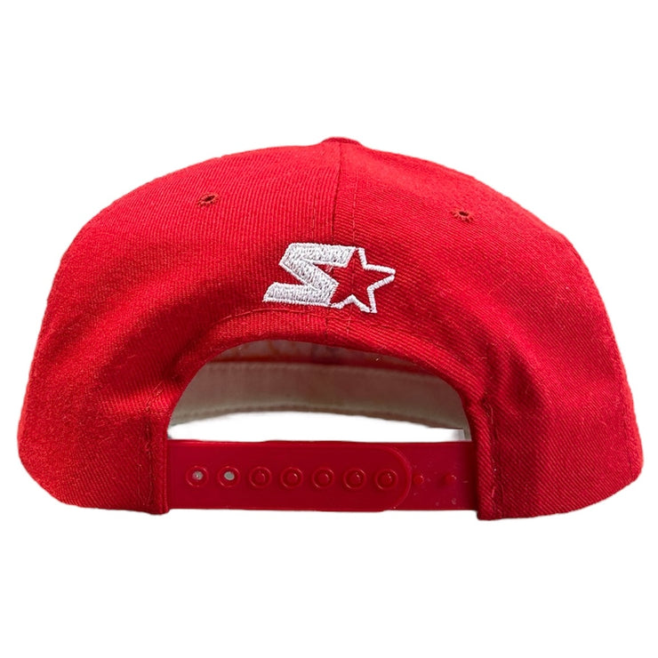 Vintage 90s NHL Starter Calgary Flames Split Bar Wool Snapback Hat