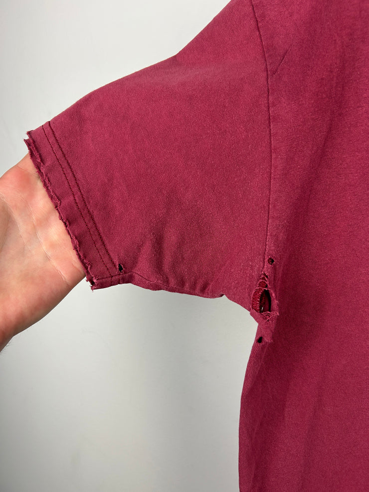 Vintage Nike Mini Swoosh Distressed Red Tee